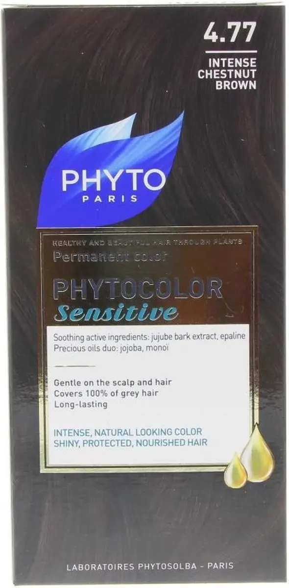 Phyto Phytocolor Sensitive 4.77 Intense RoodBruin Haarkleuring 132ml