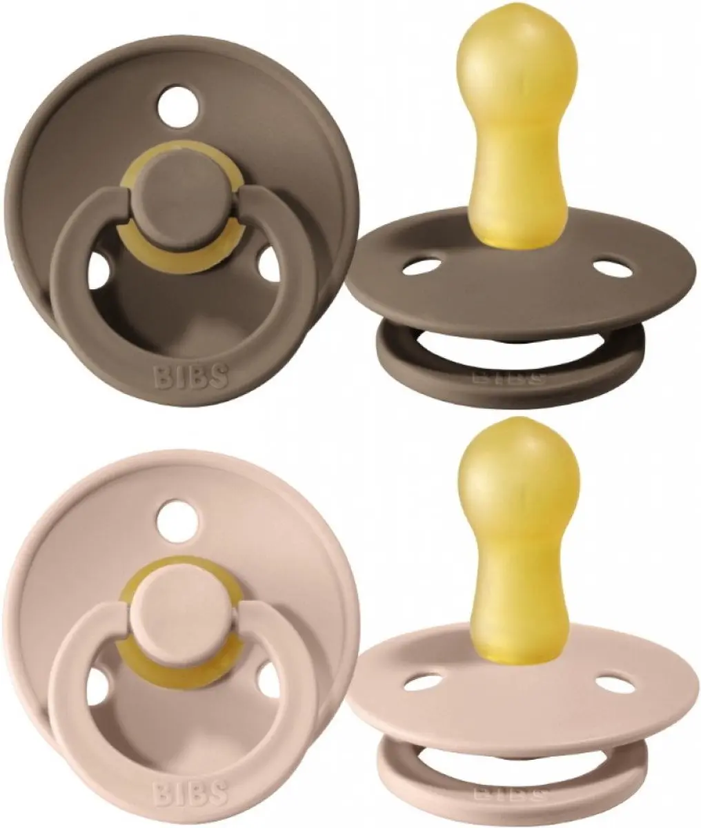 BIBS T2 Fopspenen 6-18 maanden - Dark Oak & Blush