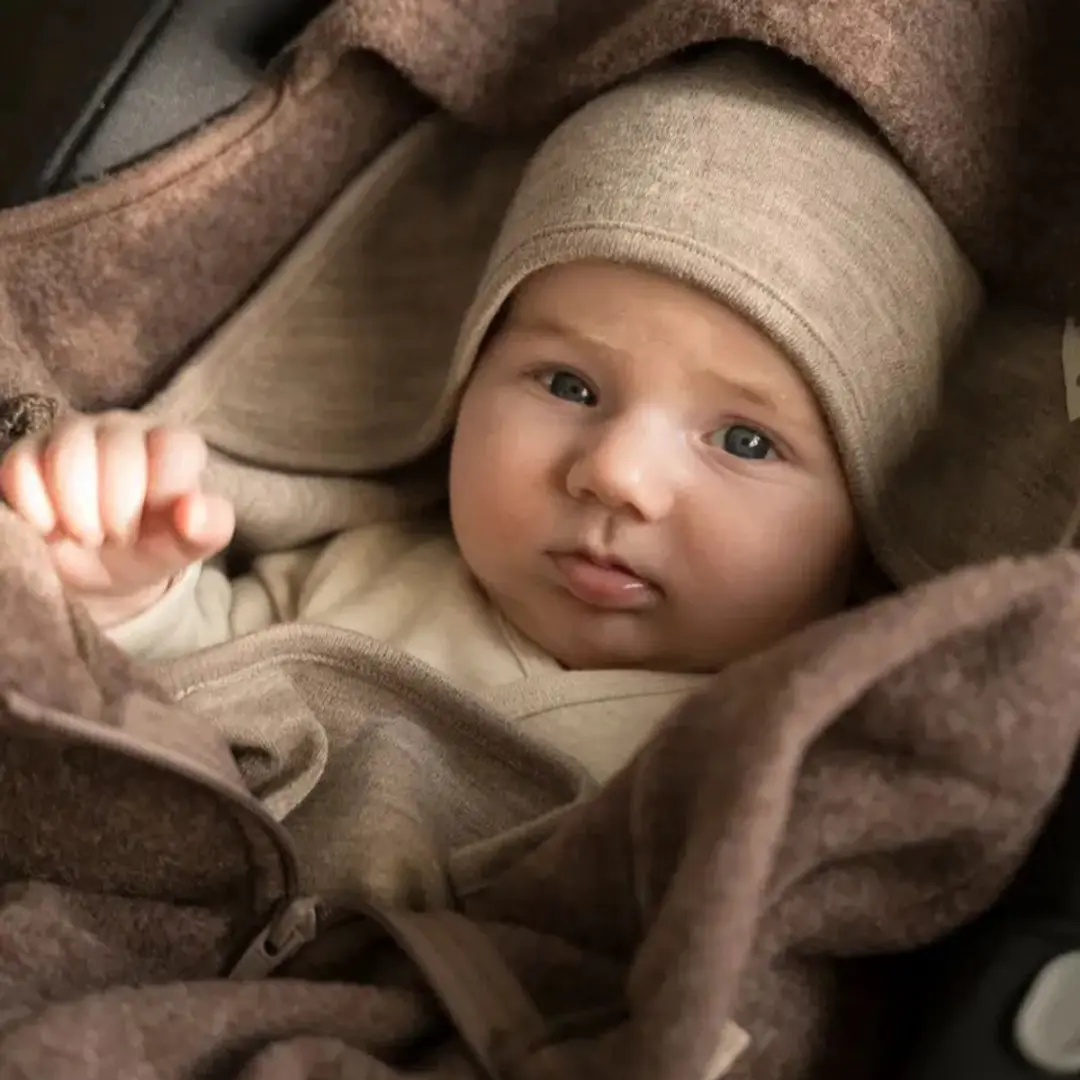 Baby's Only Merino Brushed Meadow Voetenzak Autostoel 0+ - Taupe