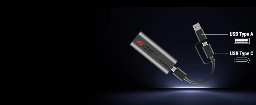 ASUS ROG USB-C10G 10Gb Ethernet Adapter - Zwart