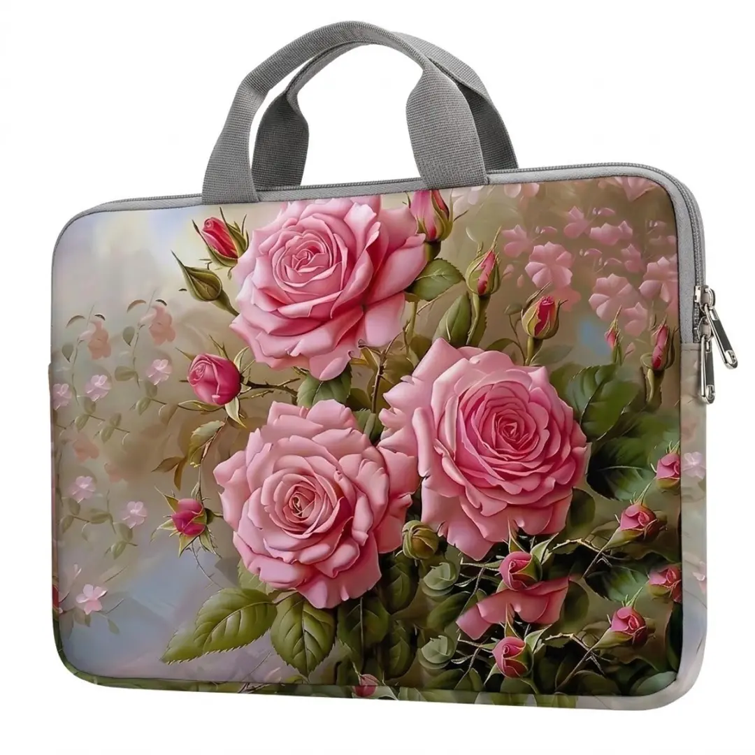 NUVEX Roze Bloemenprint Laptophoes 13 inch