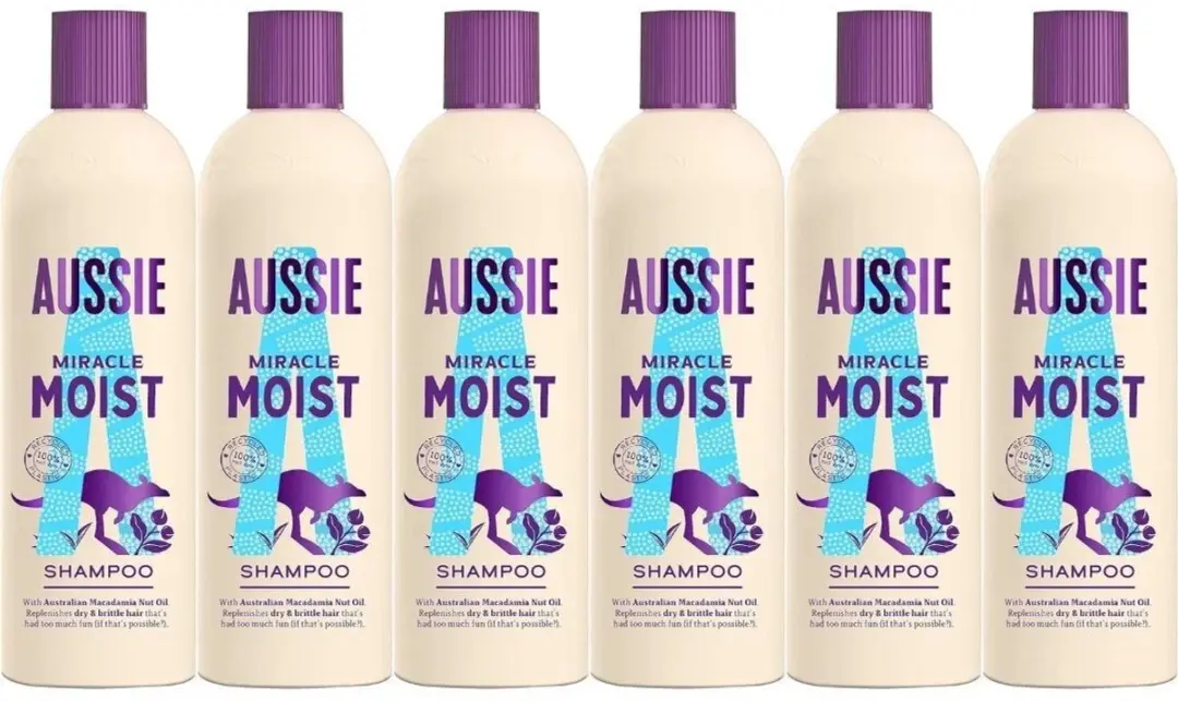 Aussie Miracle Moist Shampoo 6x300ml