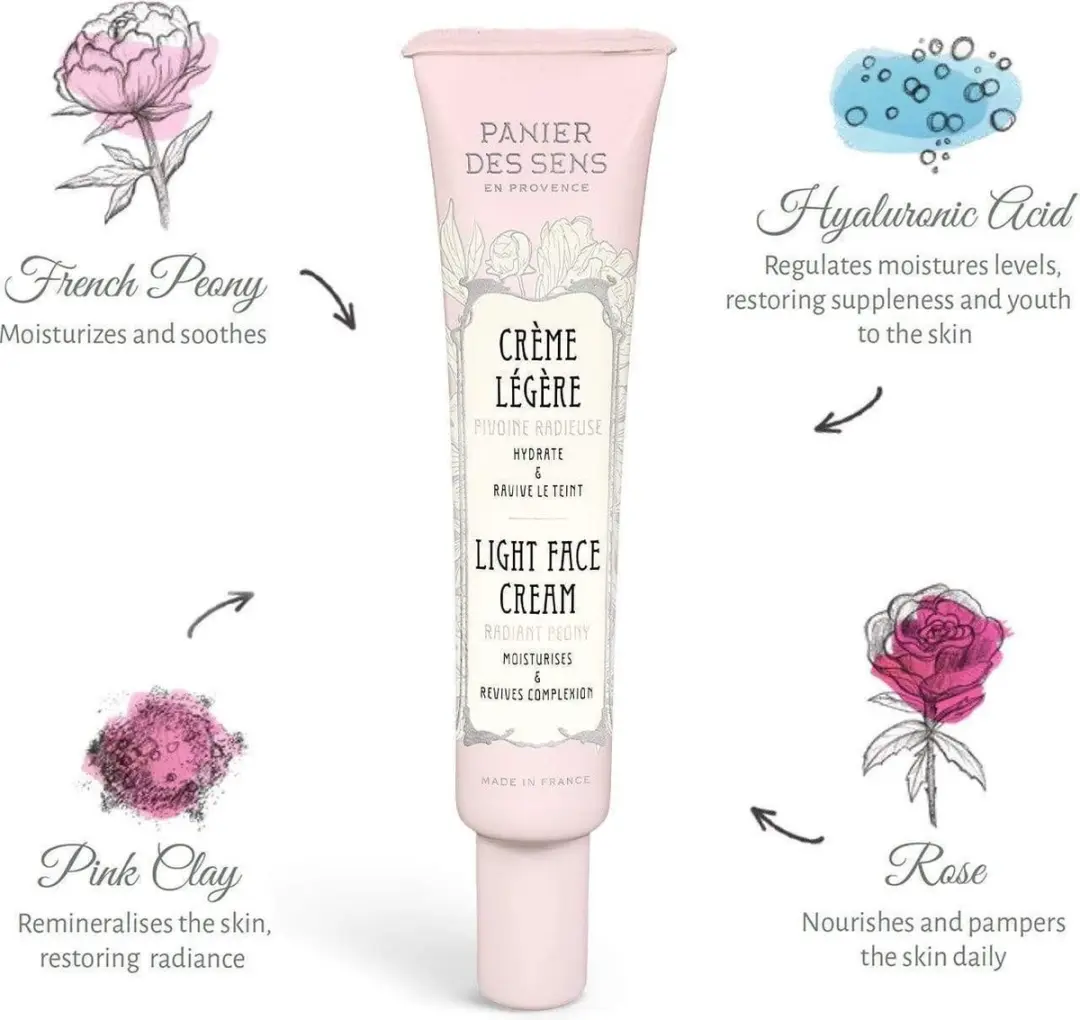 Panier des Sens Radiant Peony Light Gezichtscrème 40ml