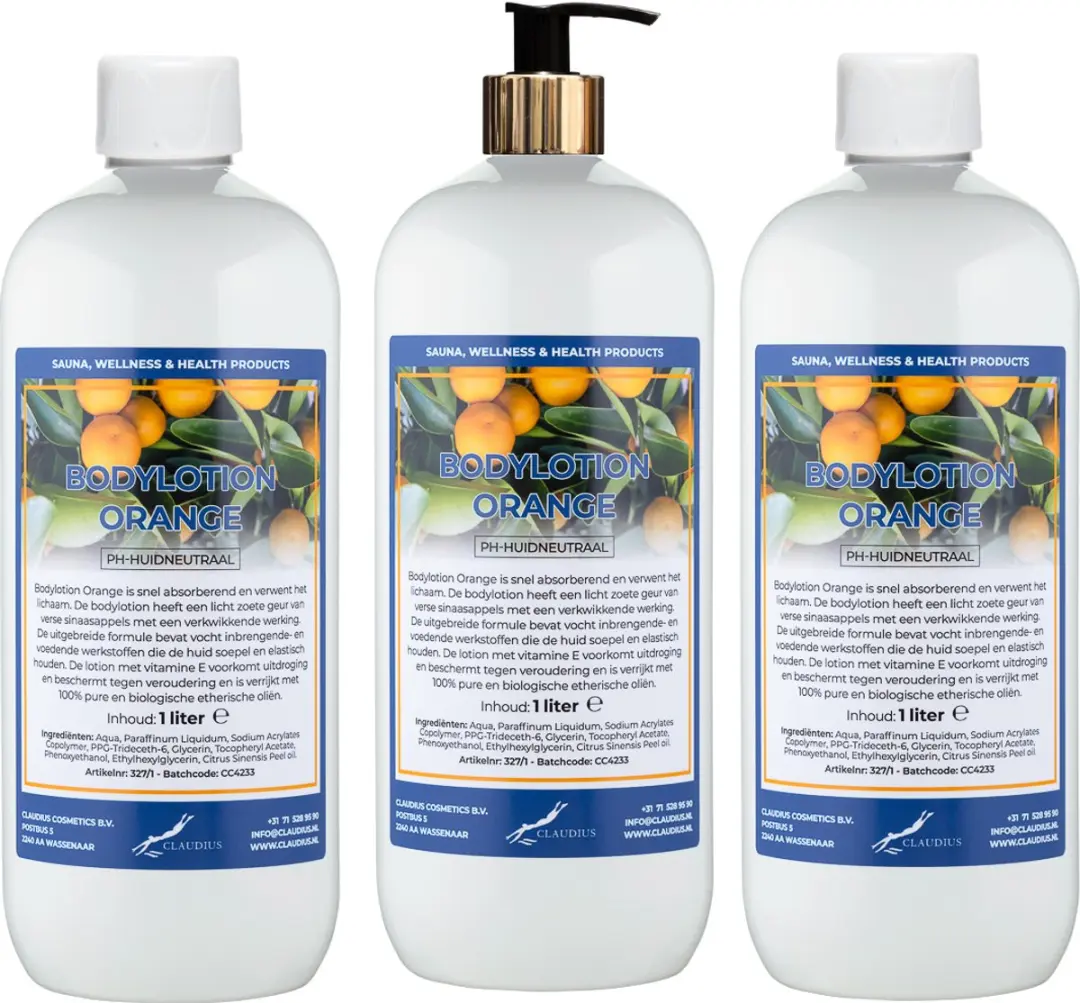 Splashbox Cosmetics Bodylotion Orange 1L - 3 Stuks