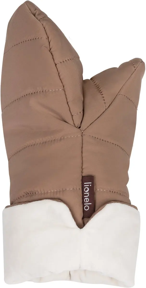 Lionelo Handmuff Oli Kinderwagen Handschoenen - Bruin/Nutt - Magnetisch - 2 Stuks - afbeelding 6 van 6