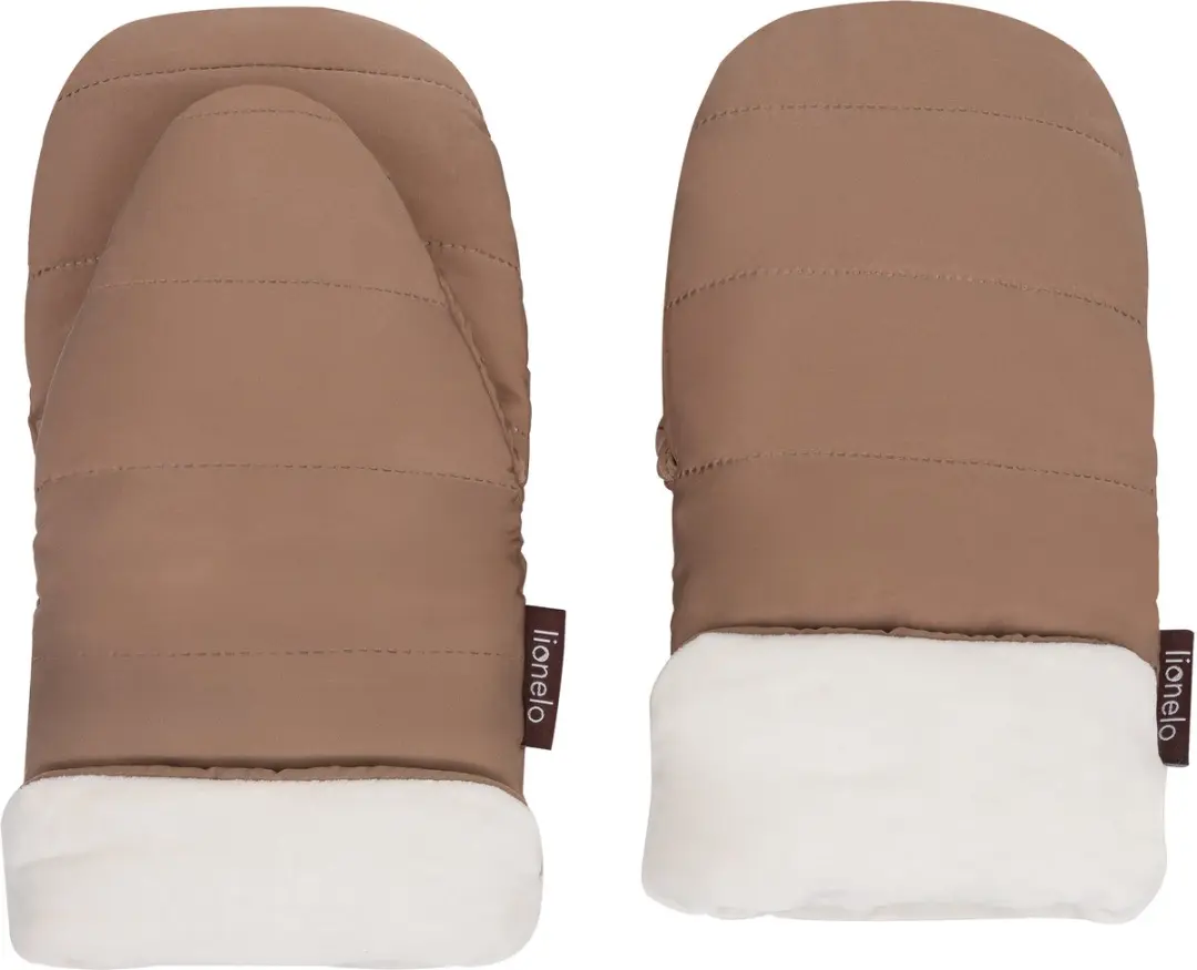Lionelo Handmuff Oli Kinderwagen Handschoenen - Bruin/Nutt - Magnetisch - 2 Stuks