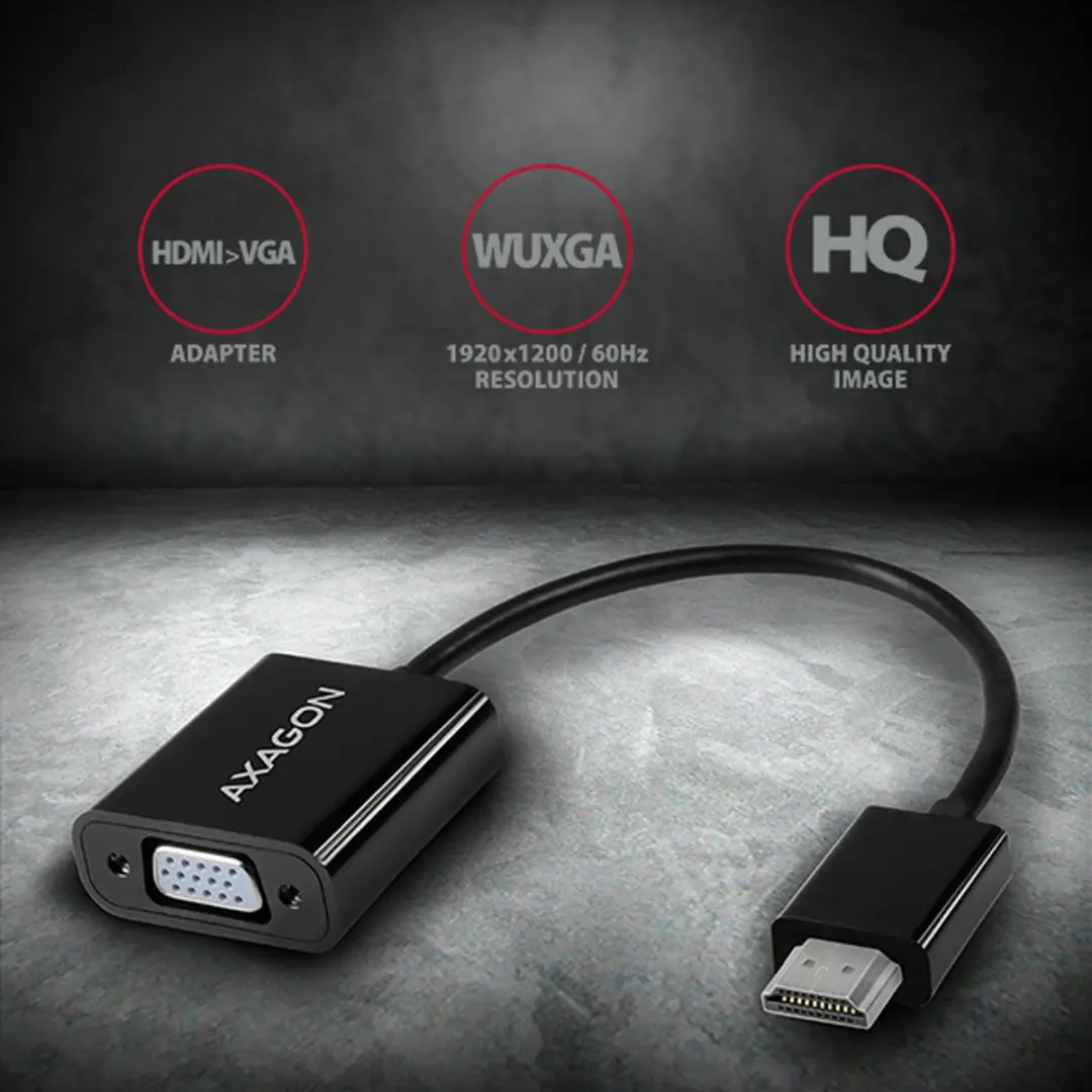 Axagon RVH-VGN HDMI naar VGA Adapter - 15 cm