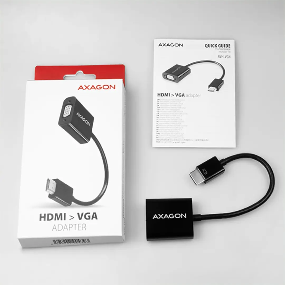 Axagon RVH-VGN HDMI naar VGA Adapter - 15 cm