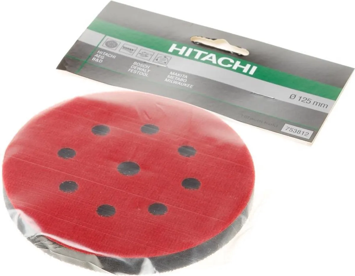 Hikoki Tussenschijf D125mm 8-gaten Velcro 1712924