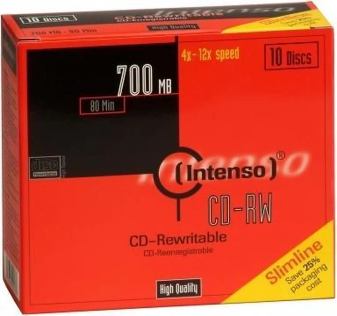 Intenso CD-RW 700MB - 10 Stuks