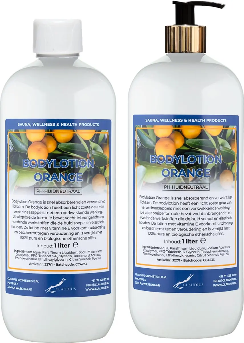 Splashbox Cosmetics Bodylotion Orange 1L - 2 Stuks