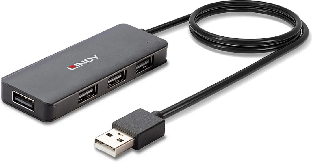 Lindy USB Hub 42986 - 4x USB 2.0 - Zwart