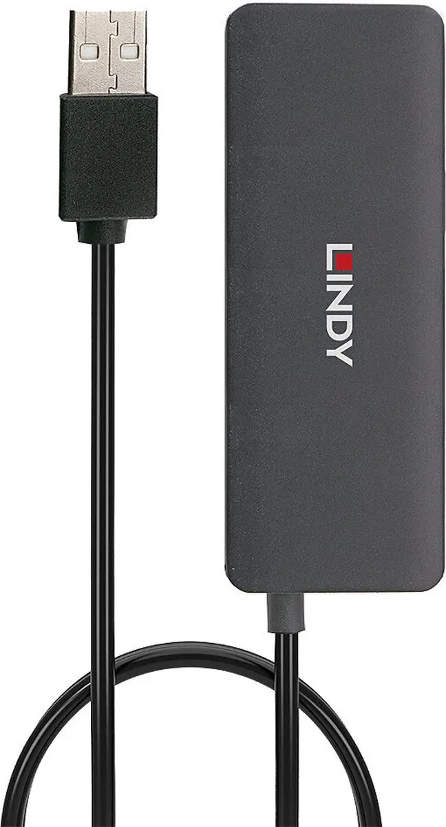 Lindy USB Hub 42986 - 4x USB 2.0 - Zwart