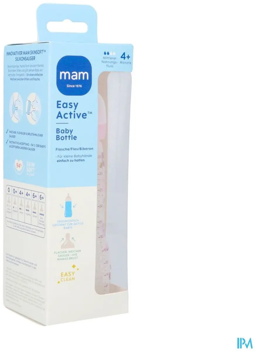 MAM Easy Active Fles 330ml - Roze