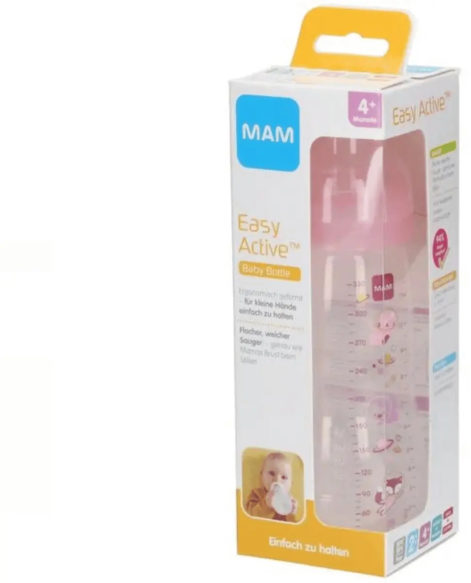 MAM Easy Active Fles 330ml - Roze