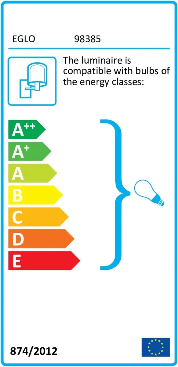 Eglo Beleser Wandlamp E27 - Ø20,5cm - Zwart