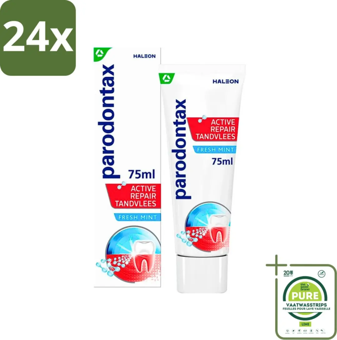 Parodontax Active Repair Tandpasta Fresh Mint 75ml - 24 Stuks