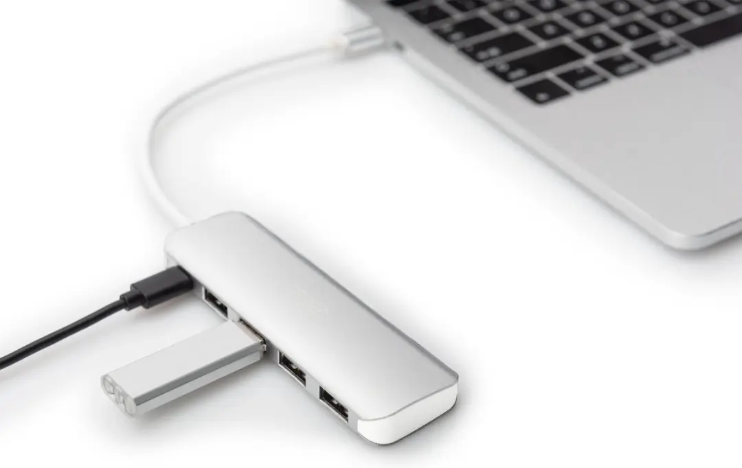 Digitus DA-70242-1 USB-hub 5Gbps - USB-C met 4x USB-A + PD - Zilver