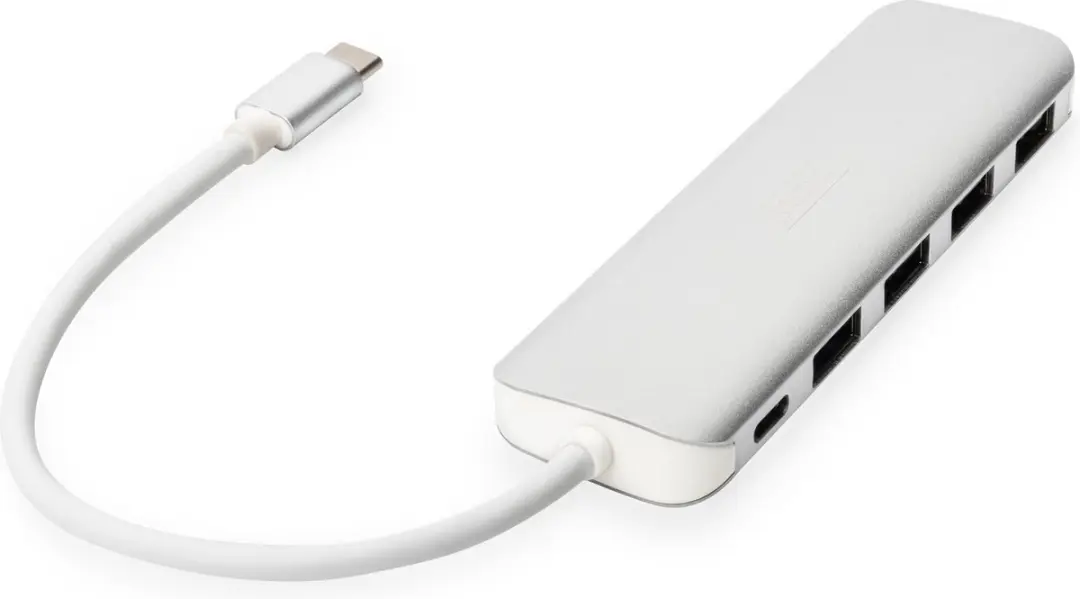 Digitus DA-70242-1 USB-hub 5Gbps - USB-C met 4x USB-A + PD - Zilver