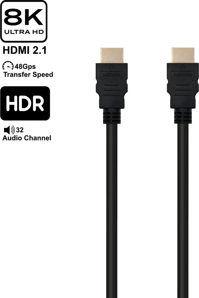 Ewent EC1321 HDMI Kabel 8K - 1,8m - Zwart - afbeelding 5 van 6