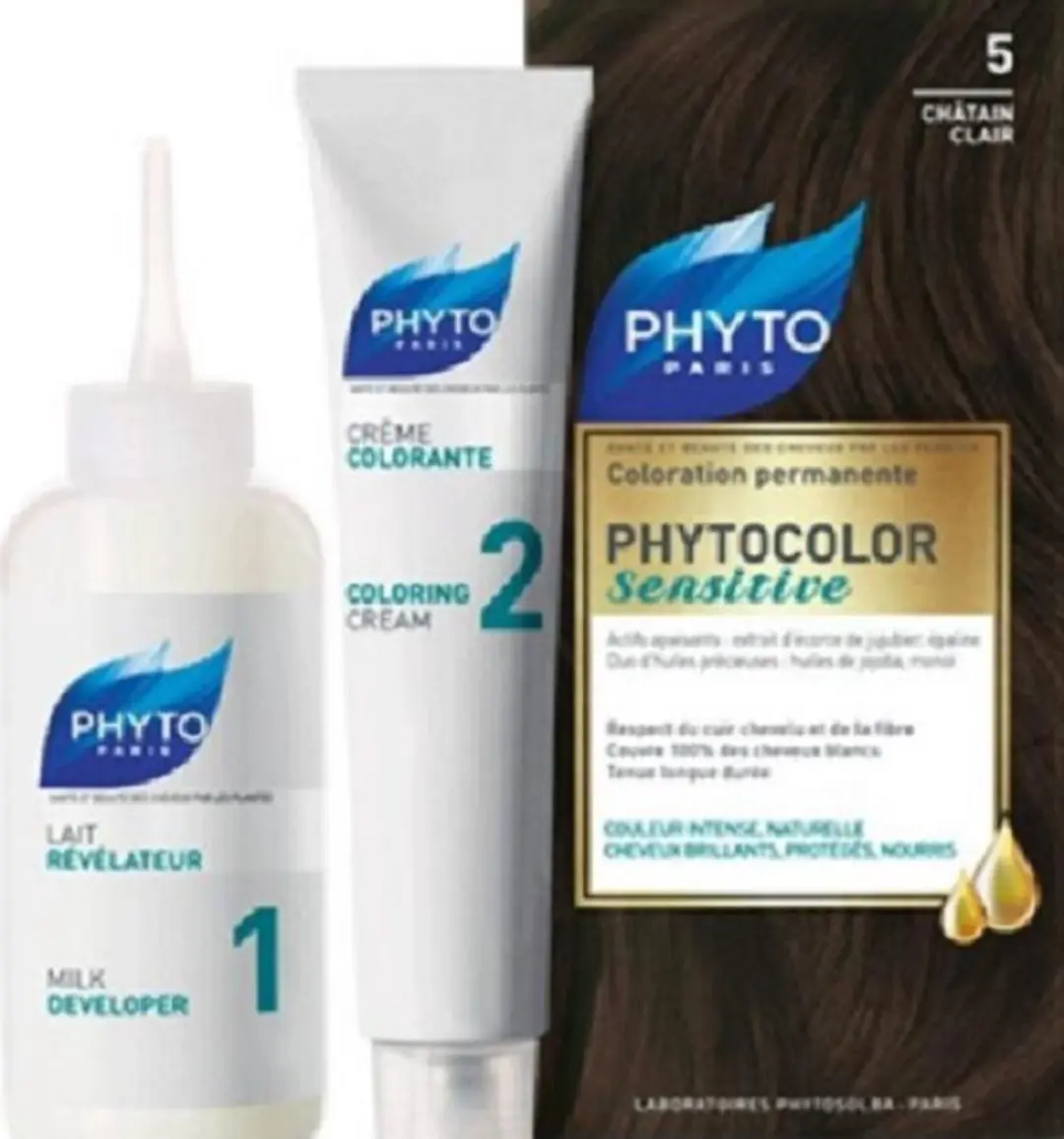 Phyto Phytocolor Sensitive Haarkleuring Licht Bruin 132ml