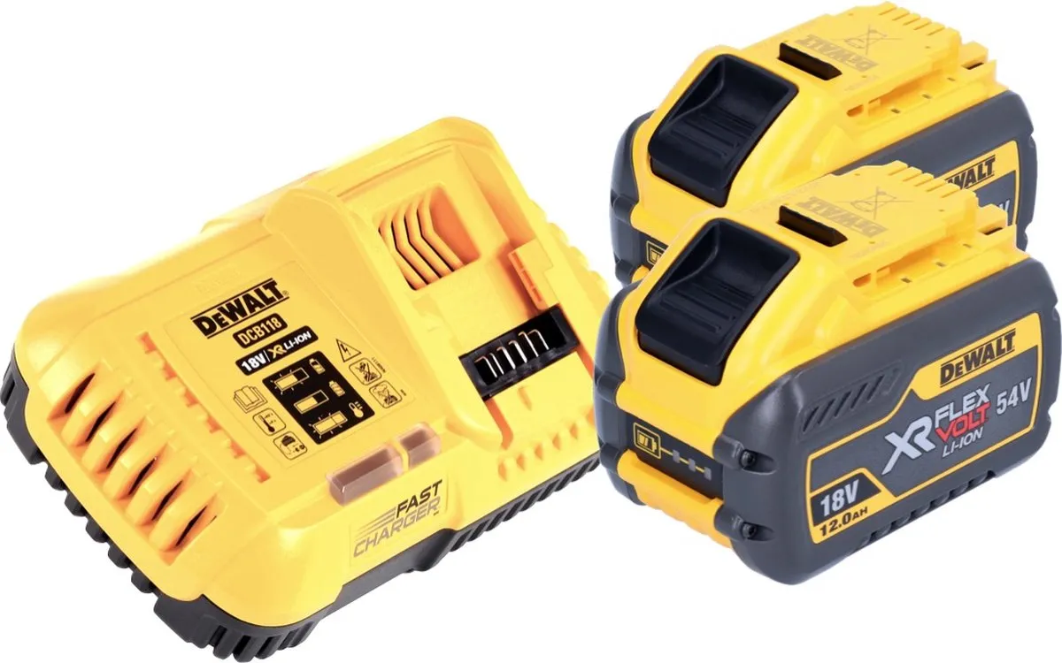DeWalt DCB118 Y2 Accu-Starterset 18V/54V - 2x 12Ah + Oplader