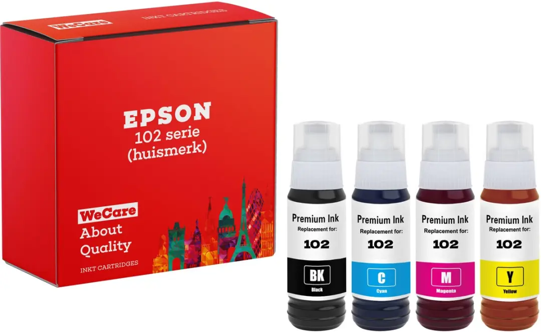 weCare Epson 102 Inktflessen