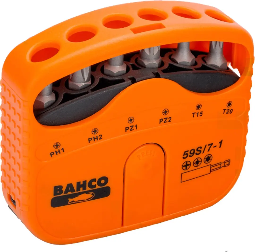 Bahco 59S7-1 Bitset 8-delig - PH/PZ/TORX