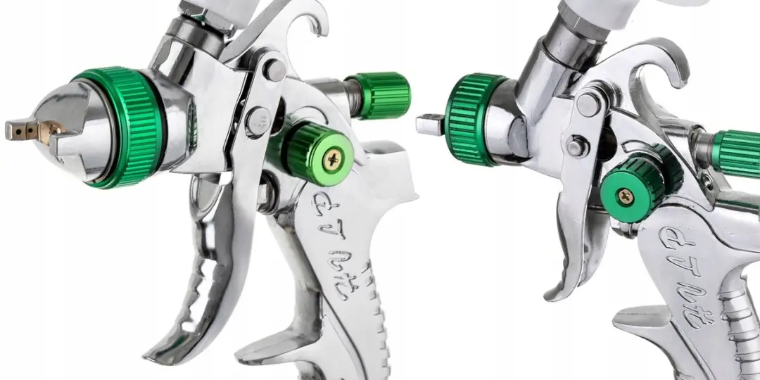 Technic HVLP Sproeipistoolset 2x - 0,6/0,125L - Zilver/ Groen