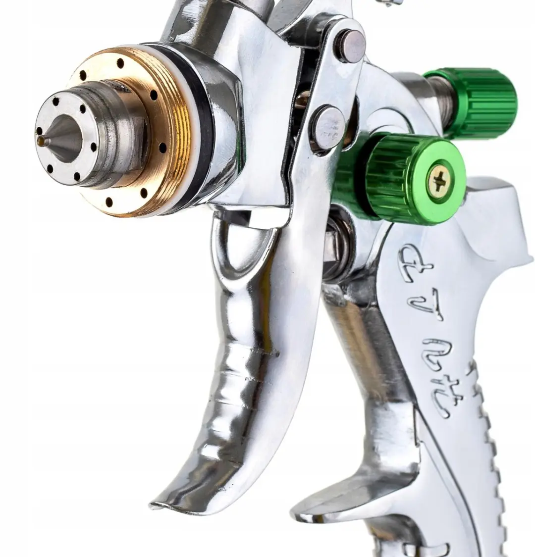 Technic HVLP Sproeipistoolset 2x - 0,6/0,125L - Zilver/ Groen