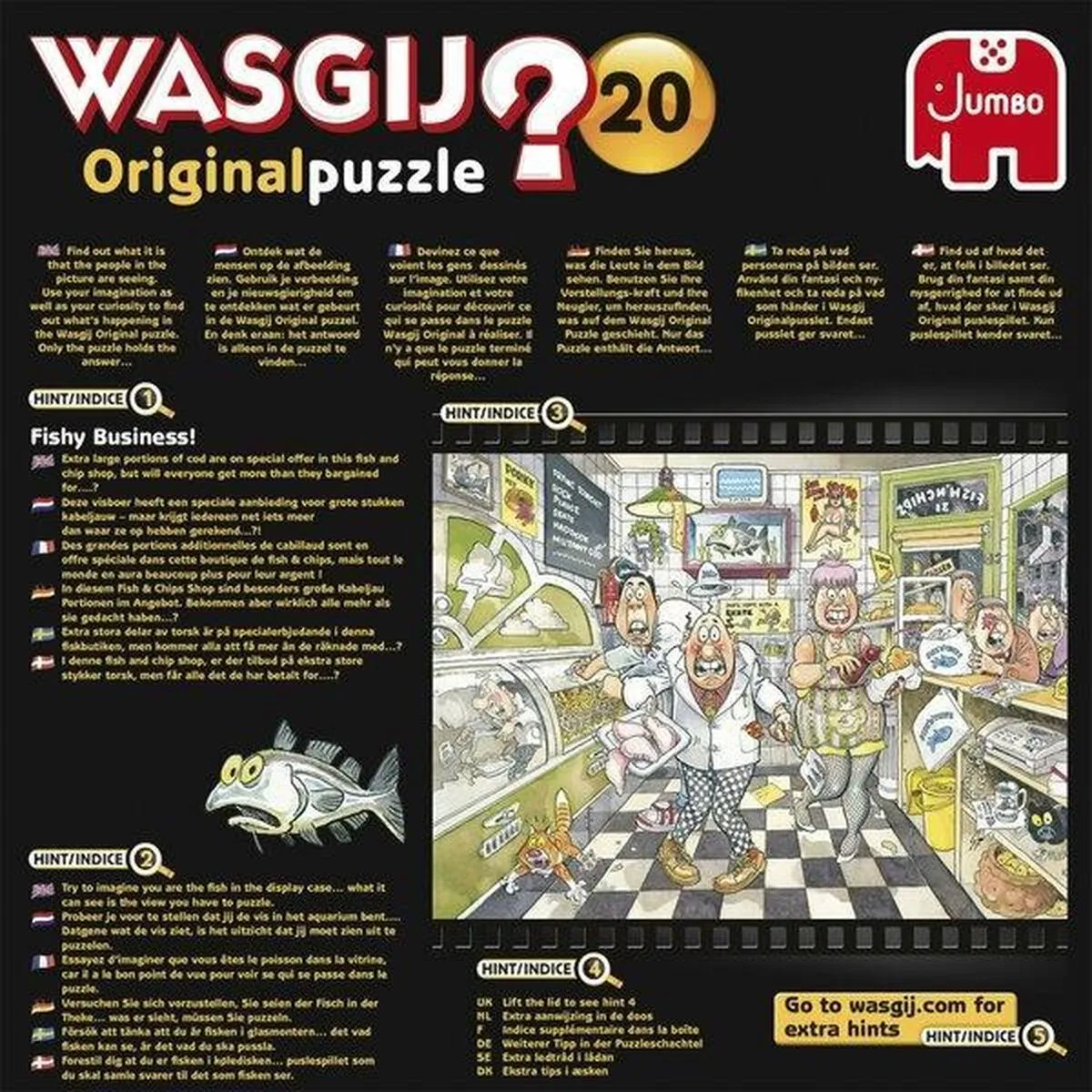 Wasgij Original 20 Linke Soep! Fishy Business! Puzzel - 500 Stukjes - Multicolor