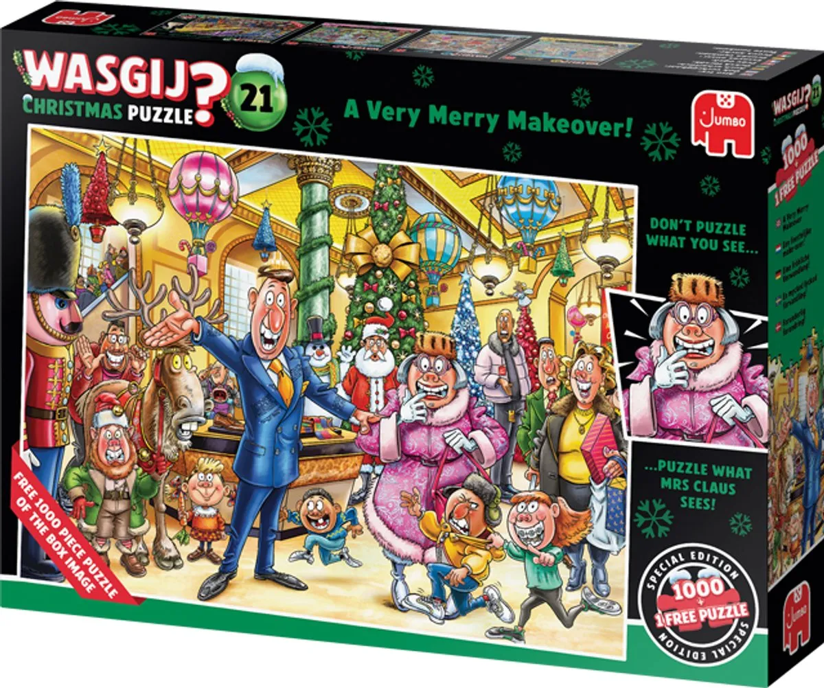 Wasgij Christmas 21 1110100510 Legpuzzel - 2x1000 Stuks - Meerkleurig
