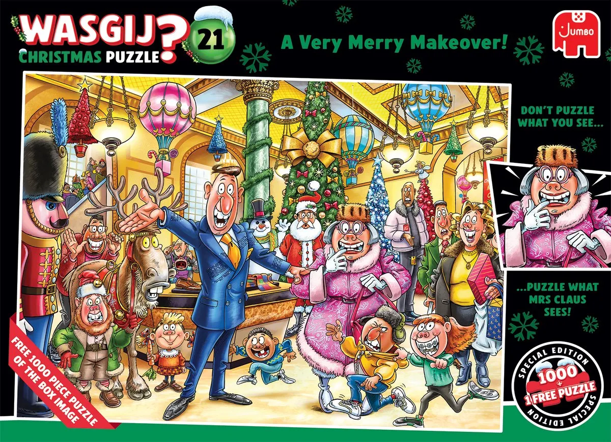 Wasgij Christmas 21 1110100510 Legpuzzel - 2x1000 Stuks - Meerkleurig