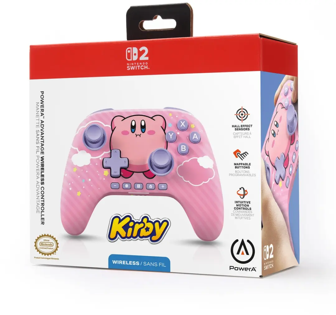 POWERA NSGP0547 Draadloze Controller Nintendo Switch - Kirby Puff Roze - afbeelding 6 van 6