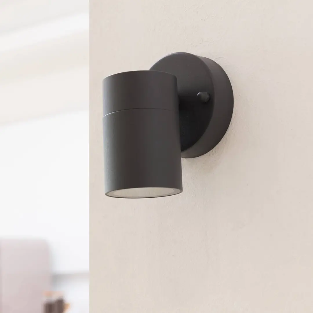 PRIOS Wandlamp Buiten 1 Licht GU10 - Donkergrijs