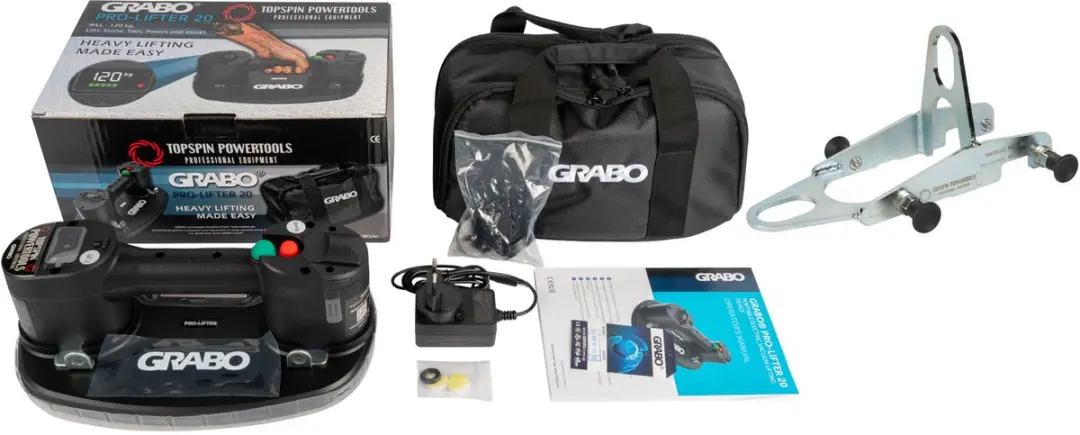Grabo Pro in Tas + Hefoog V-120 Elektrische Vacuümzuiger 120kg - Zwart