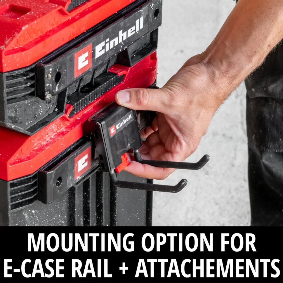 Einhell E-Case M SEALED Systeemkoffer 90kg - IP65 - Rood/Zwart