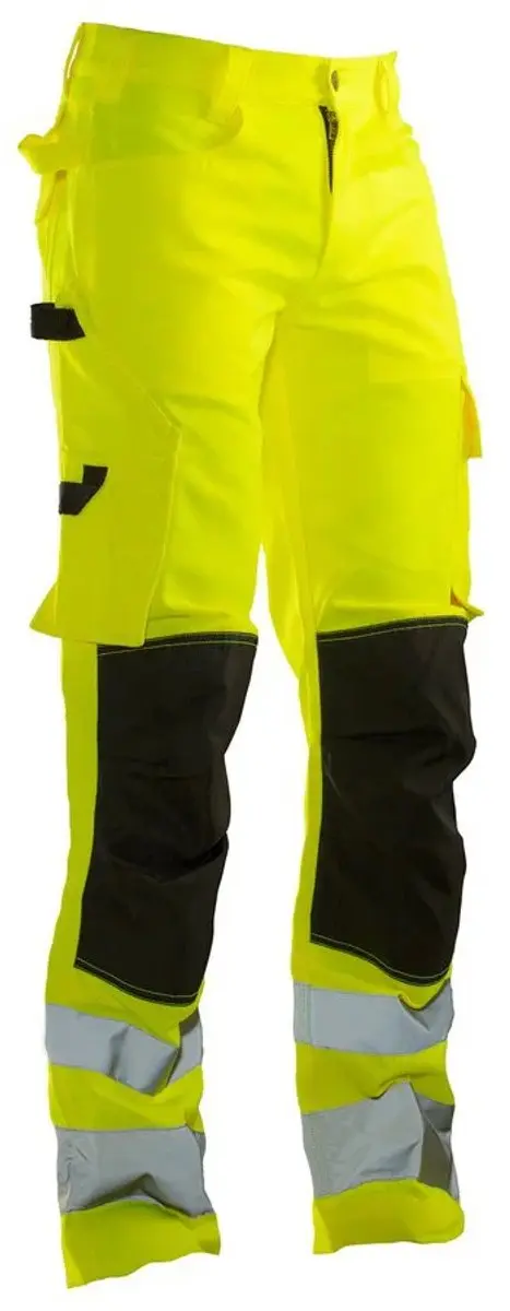 Jobman 2378 Hi-Vis Service Broek 65237862 - Geel/Zwart - Maat 48 - afbeelding 2 van 2