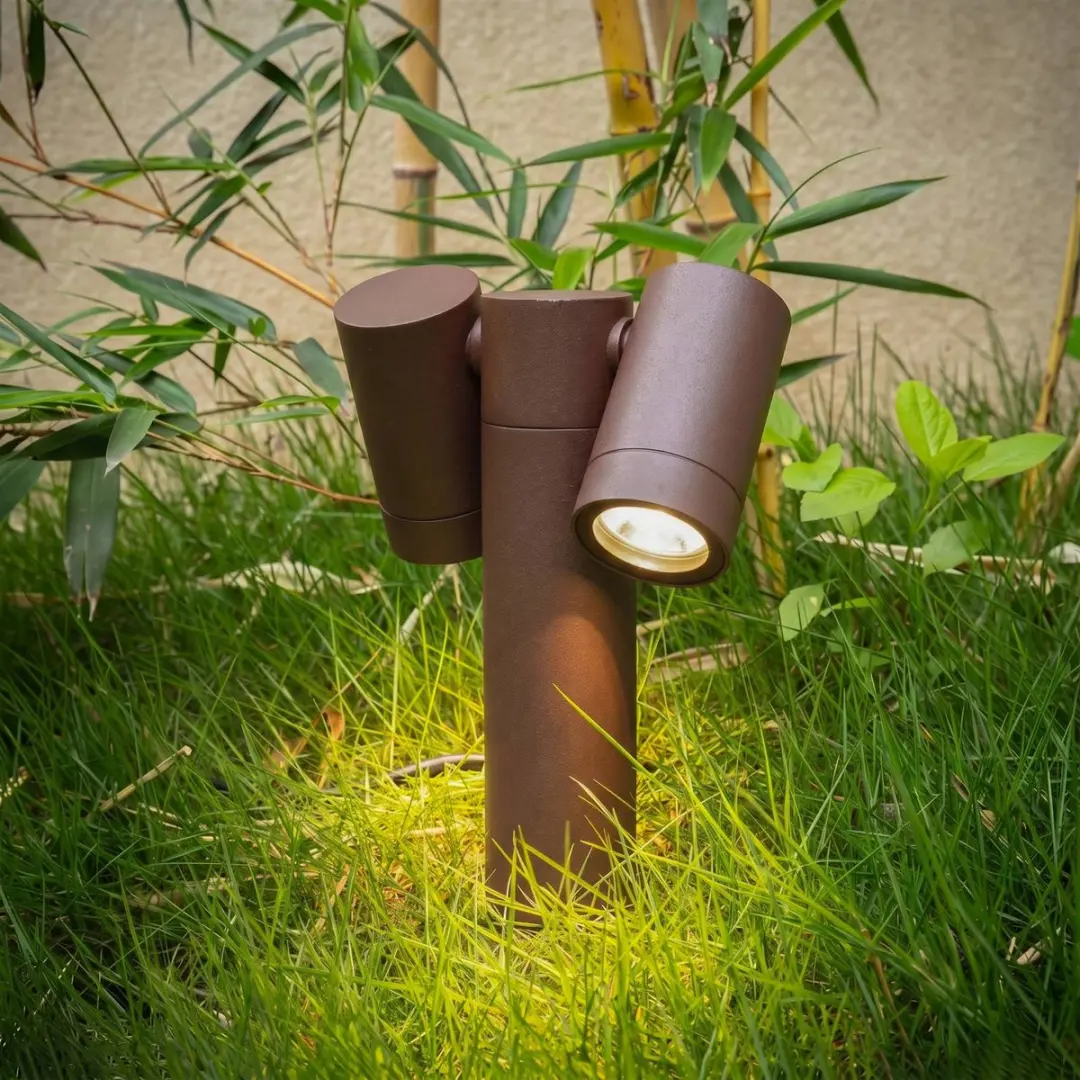 PRIOS Buitenspots 2-lichts H40cm GU10 - Roest