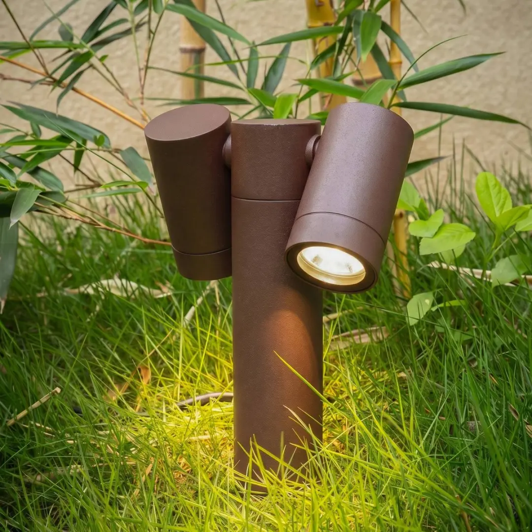 PRIOS Buitenspots 2-lichts H40cm GU10 - Roest
