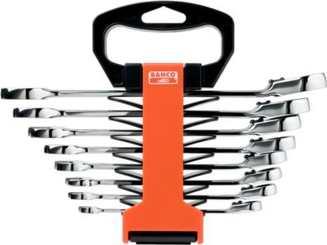 Bahco 1RZ/SH8 Steek-ringsleutelratelset 8-delig - 1/2" - 11/16"