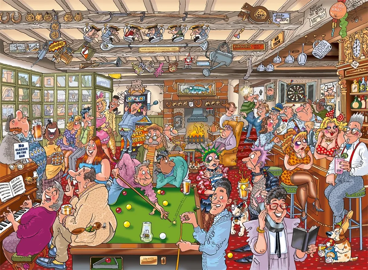 Wasgij Destiny Café De Puzzelhoek Puzzel 1000 Stuks - Multicolor