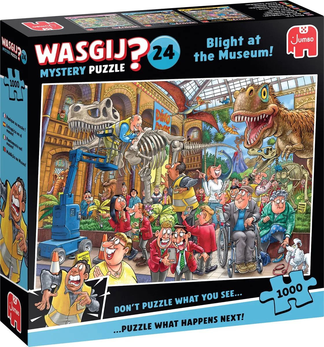 Wasgij Mystery 24 Paniek in het museum! 1000 Stuks Puzzel - Meerkleurig
