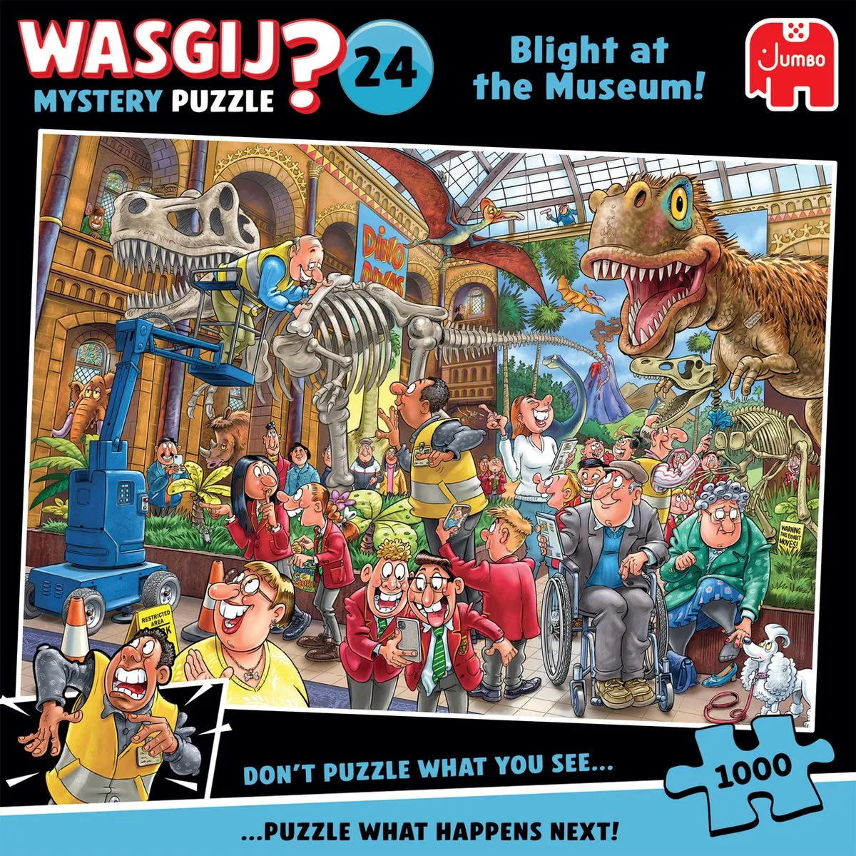 Wasgij Mystery 24 Paniek in het museum! 1000 Stuks Puzzel - Meerkleurig