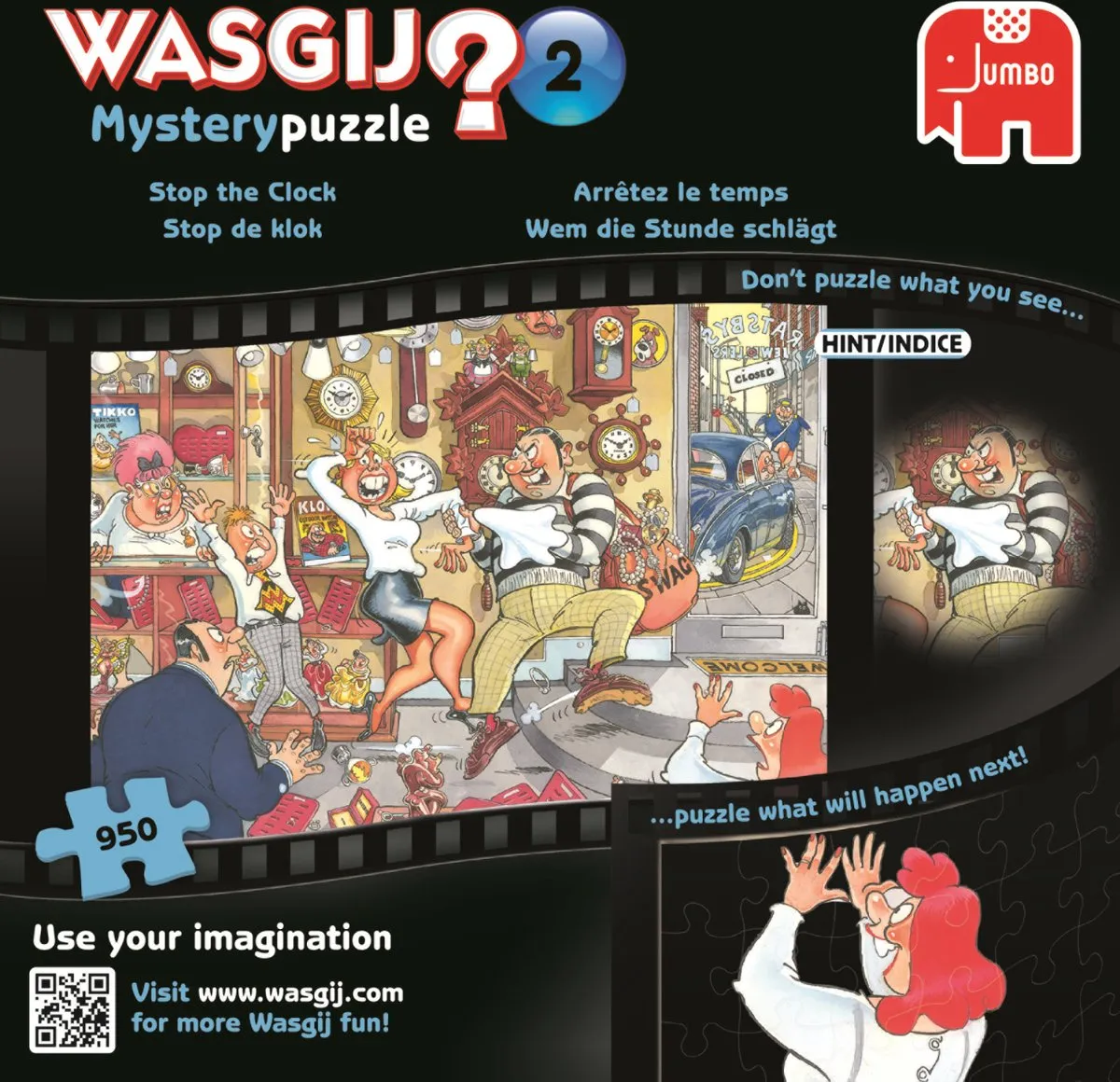 Wasgij Mystery 2 Stop de Klok Puzzel 950 Stuks - Multicolor