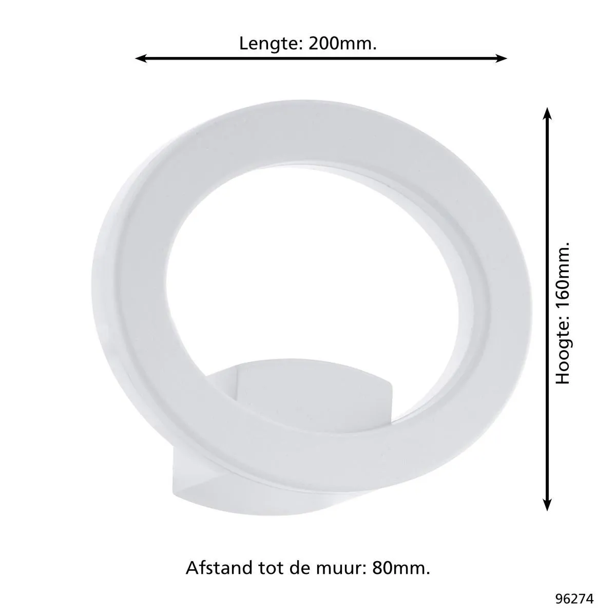 Eglo Emollio Wandlamp IP44 - 1 Licht Warm Wit