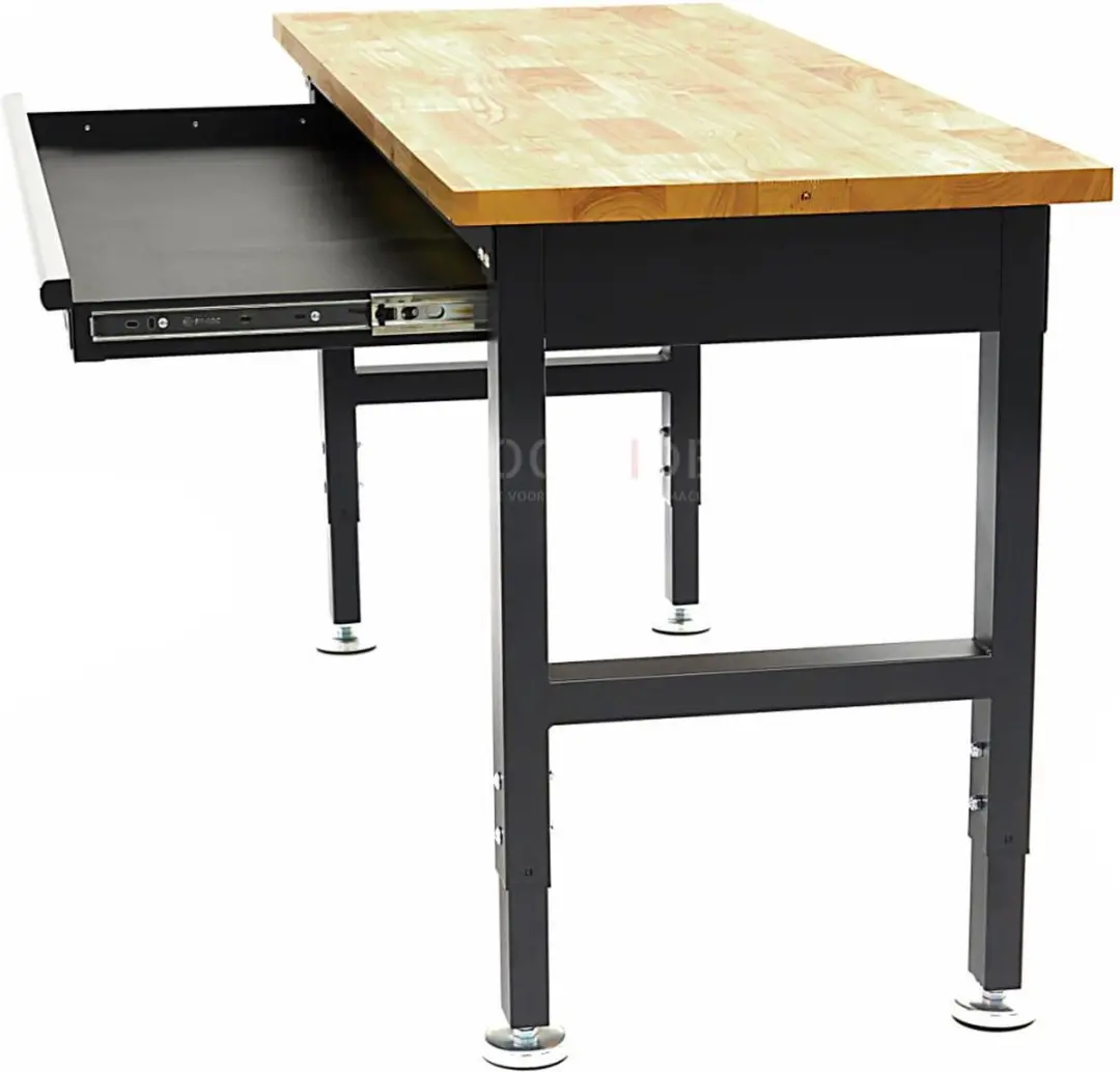 HBM Machines Hoogteverstelbare Werkbank 152cm - Massief houten blad - 1125 kg