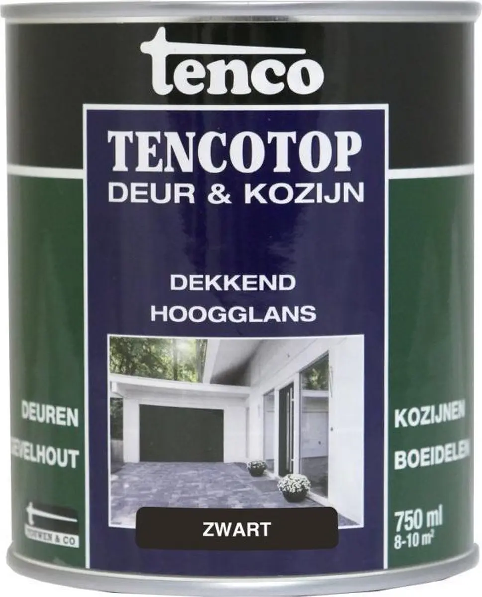 Tenco Tencotop Deur & Kozijnverf Hoogglans Zwart 750ml