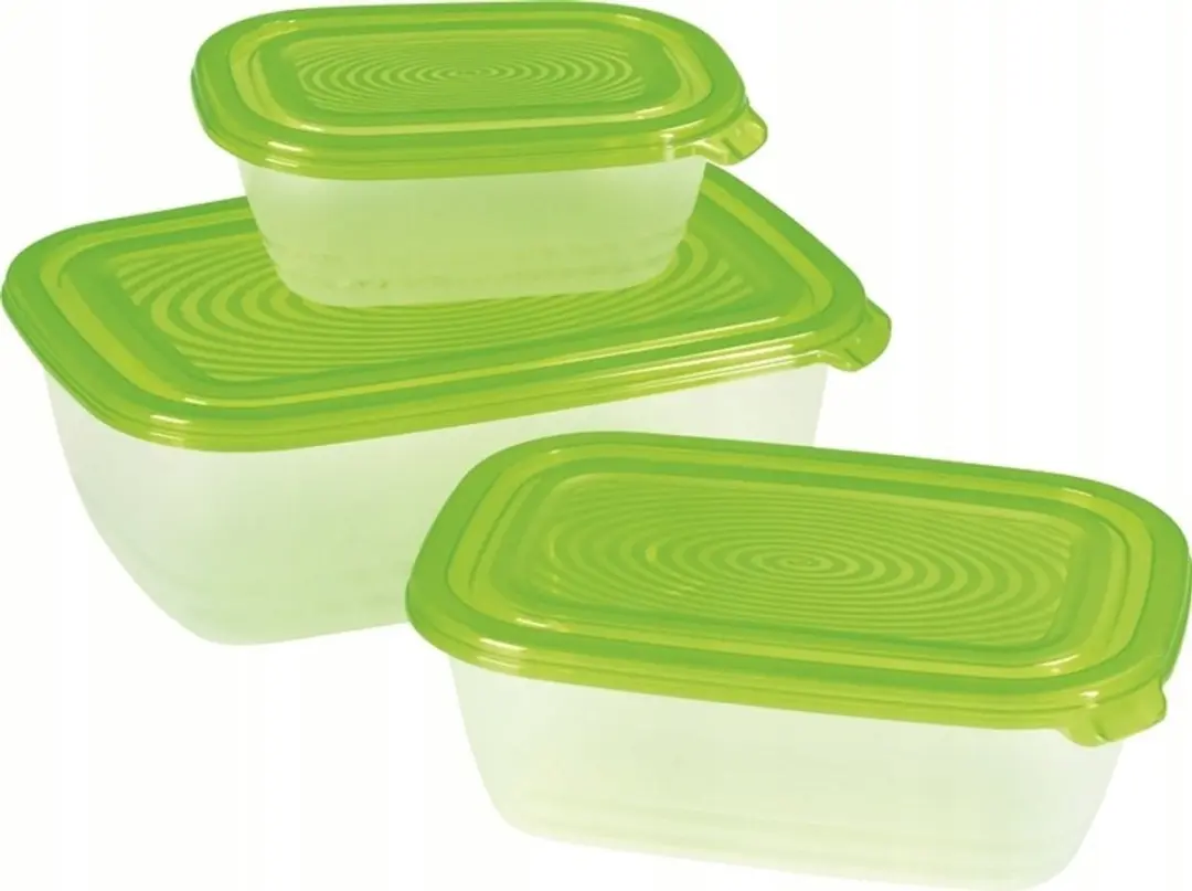 Rotho Sunshine Voedselbewaarset 3-delig - 0,5L/1L/1,9L Transparant