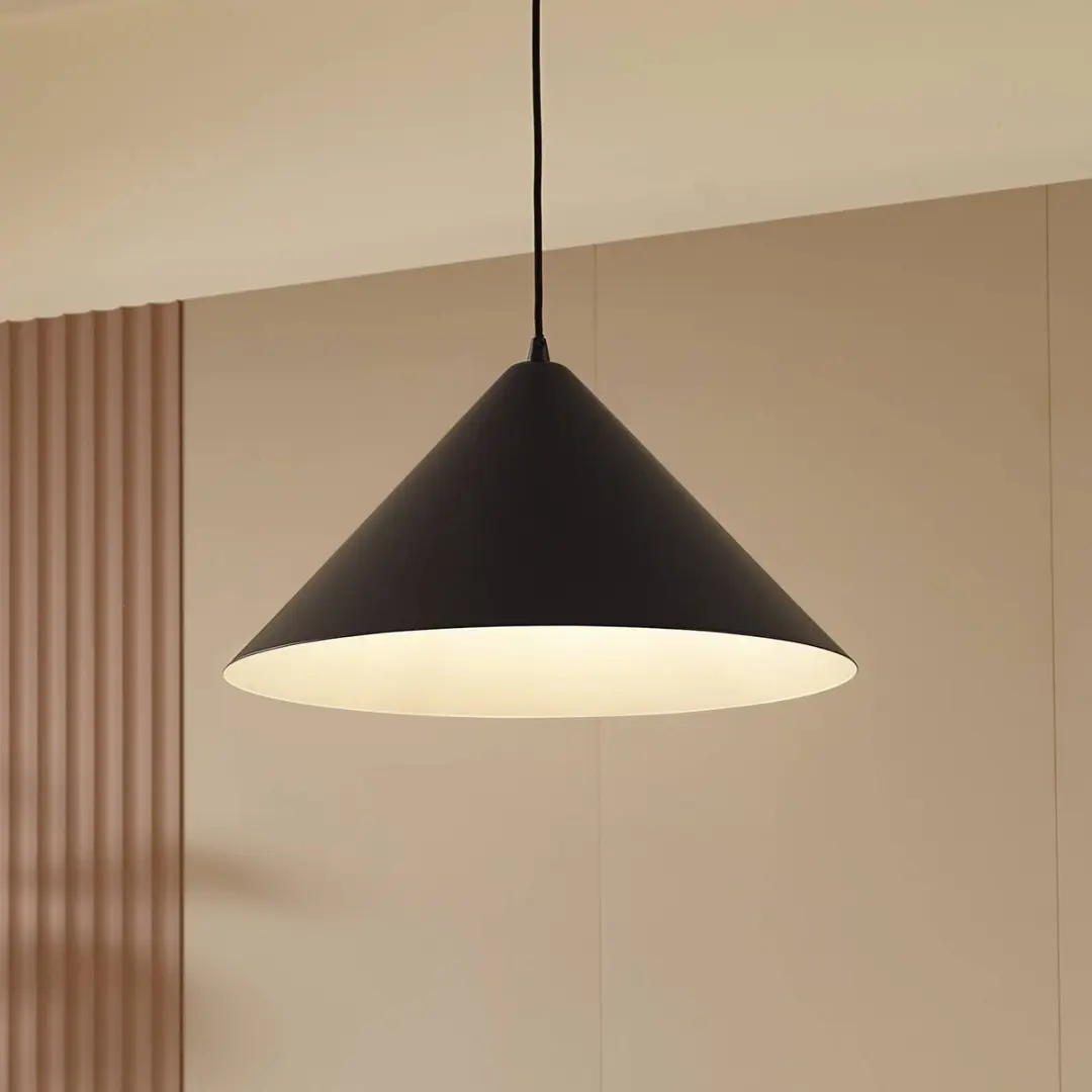 Lindby Hanglamp Metaal 1 Licht E27 - 50cm - Zwart